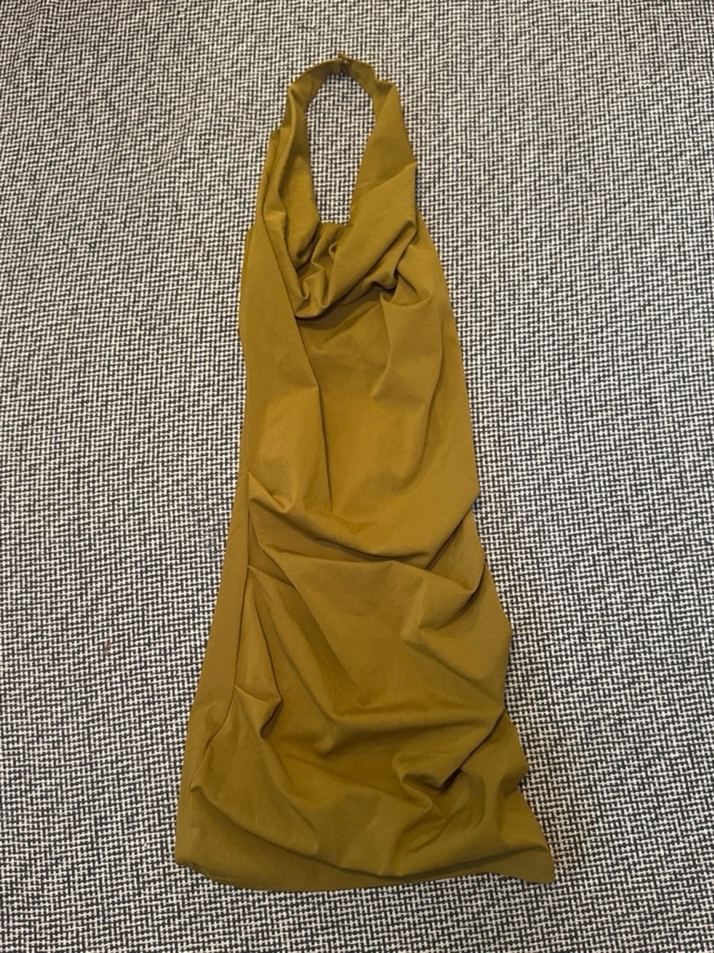Zara Backless Halter Dress in Olive